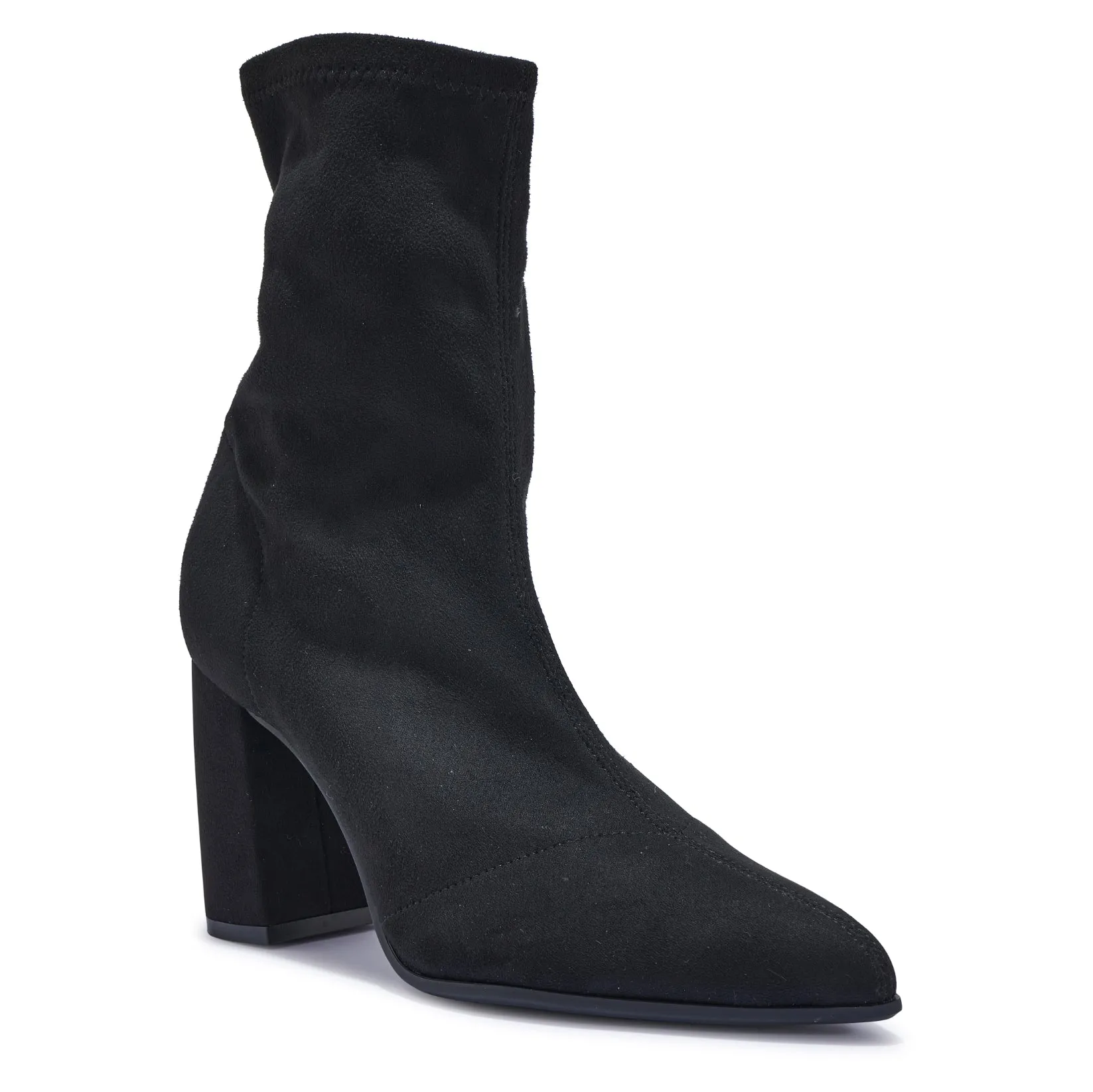 BAILEYS2 POINTY TOE BLOCK HEEL SOCK BOOT