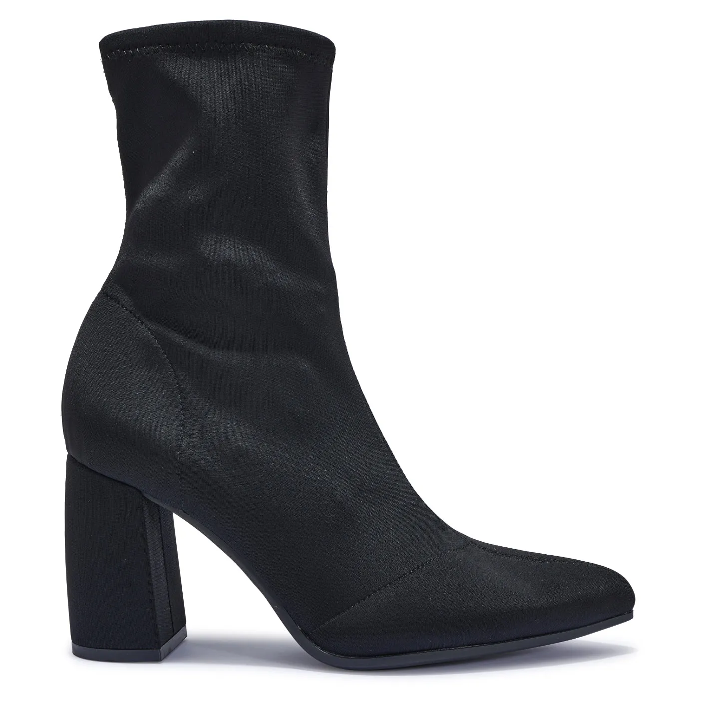 BAILEYS2 POINTY TOE BLOCK HEEL SOCK BOOT